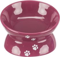 TRIXIE VOERBAK / WATERBAK VERHOOGD BORDEAUX / BES 13 CM 4 ST
