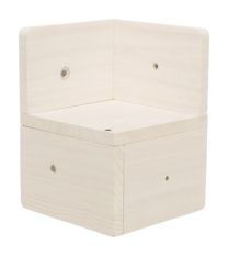 TRIXIE MUURELEMENT 3 VOOR MUURLANDSCHAP VOOR HOEK WIT 16X16X21 CM