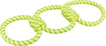 TRIXIE AQUATOY TOUW TREKSPEELTJE RINGEN POLYESTER GEEL / GROEN 42 CM 3ST
