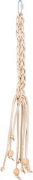 TRIXIE SPEELGOED VETERS LEER MET HOUTEN KRALEN NATUREL 50 CM