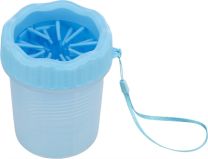 TRIXIE POOTREINIGER VOOR DE HOND SILICONE / PP BLAUW SMALL 11 CM