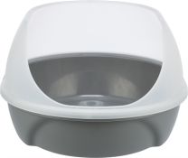 TRIXIE KATTENBAK SIMAO HOGE RAND GRIJS 48X58X30 CM