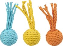 TRIXIE KATTENSPEELGOED RATELBAL PAPIEREN KOORD 4X11 CM 24 ST