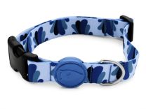 MORSO HALSBAND HOND GERECYCLED SPLASH BLAUW 43-70X2,5 CM