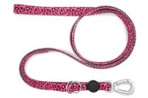MORSO HONDENRIEM VERSTELBAAR GERECYCLED BUBBLE LEO ROZE 75-230X1,5 CM 4-20 KG