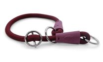 MORSO HALF SLIP HALSBAND HOND SOFT ROPE GERECYCLED PLUM PAARS 60X1 CM