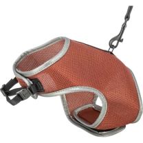 TRIXIE SOFTTUIG KAT MET RIEM ROEST 24-42X120 CM