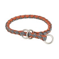 TRIXIE HALSBAND HOND CAVO HALFSLIP ROEST / GRAFIET GRIJS 52-60X1,8 CM