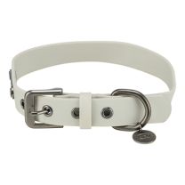 TRIXIE HALSBAND HOND CITYSTYLE PVC LICHTGRIJS 25-32X2 CM