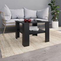  Salontafel 60x60x42 cm spaanplaat zwart