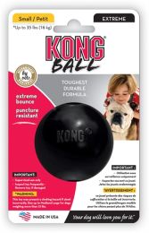 KONG EXTREME RUBBER BAL ZWART SMALL 6,5X6,5X6,5 CM