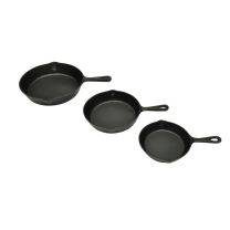  Gietijzeren koekenpannen set 3-dlg