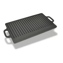  Grillplaat gietijzer dubbelzijdig 38x23 cm