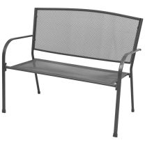  Tuinbank met armleuningen 108x60x88 cm staalgaas