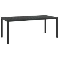  Tuintafel 185x90x74 cm HKC aluminium zwart
