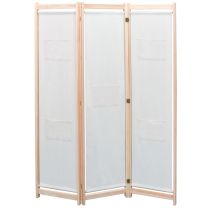  Kamerscherm met 3 panelen 120x170x4 cm stof crme