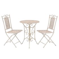  3-delige Bistroset staal wit
