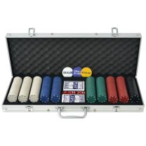 Pokerset met 500 chips in aluminium koffer