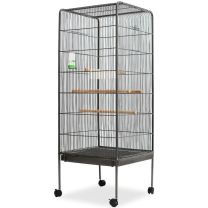  Vogelkooi 54x54x146 cm staal zwart