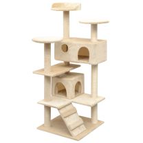  Kattenkrabpaal met sisal krabpalen 125 cm beige