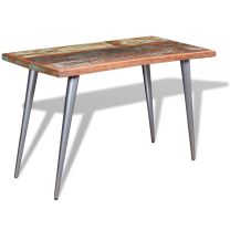  Eettafel massief gerecycled hout 120x60x76 cm