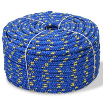 Boot touw 14 mm 50 m polypropyleen blauw