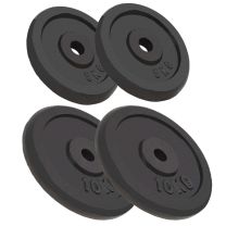  Halterschijven 2x10 kg en 2x5 kg gietijzer 4 st