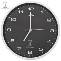  Wandklok met quartz uurwerk radiogestuurd 31 cm zwart