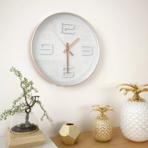  Wandklok koper-look 30 cm