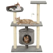  Kattenkrabpaal met sisal krabpalen 95 cm grijs