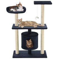  Kattenkrabpaal met sisal krabpalen 95 cm donkerblauw