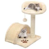  Kattenkrabpaal met sisal krabpaal 40 cm beige en bruin