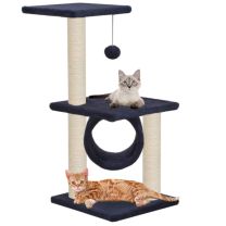  Kattenkrabpaal met sisal krabpalen 65 cm donkerblauw