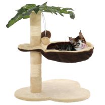  Kattenkrabpaal met sisal krabpaal 50 cm beige en bruin