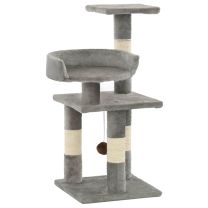  Kattenkrabpaal met sisal krabpalen 65 cm grijs
