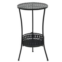  Bistrotafel vintage stijl rond 40x70 cm metaal zwart