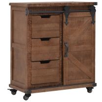 Opbergkast 64x33,5x75 cm massief vurenhout bruin