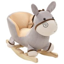  Hobbeldier aap met rugleuning 60x32x55 cm pluche grijs