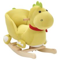  Hobbeldier draak met rugleuning 60x32x53 cm pluche limegroen