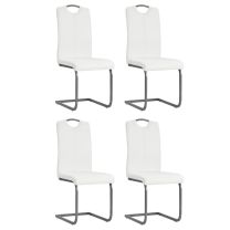  Eetkamerstoelen 4 st kunstleer wit