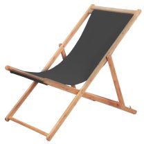  Strandstoel inklapbaar stof grijs