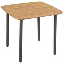  Tuintafel 80x80x72 cm massief acaciahout en staal
