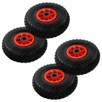  Steekwagenwielen 4 st 3,00-4 (245x82) rubber