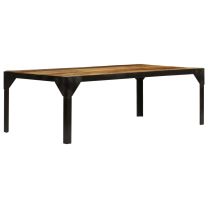  Salontafel 110 cm massief ruw mangohout en staal