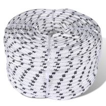  Boottouw gevlochten 6 mm 250 m polyester wit