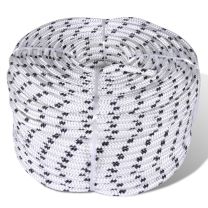  Boottouw gevlochten 10 mm 250 m polyester wit
