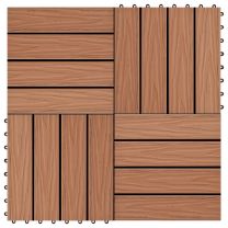  Terrastegels diep relif 30x30 cm 1 m HKC lichtbruin 11 st
