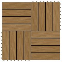  Terrastegels diep relif 30x30 cm 1 m HKC teakkleur 11 st