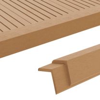  Terras hoekplinten 5 st 170 cm HKC teakkleurig