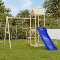  Schommelzitje en touwladder 37x15 cm PE blauw